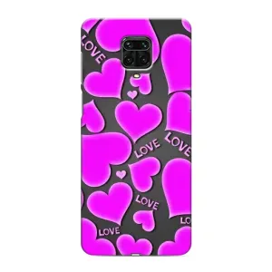 Чехлы для любимой на Сяоми Редми Ноут 9 Про (VPrint) (Pink hearts)