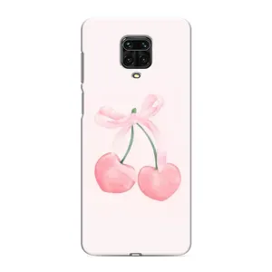 Чехол с розовым рисунком для Xiaomi Redmi Note 9 Pro (Розовые вишни)