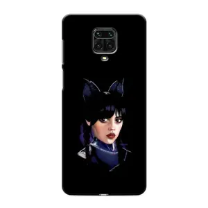 Чехлы Венсдей на Xiaomi Redmi Note 9 Pro Уэнсдей (AlphaPrint) (серьезная Уэнздей)