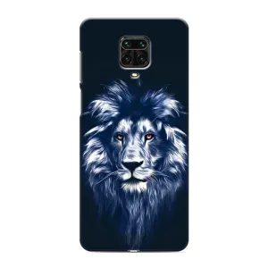 Чехол со Львом для Xiaomi Redmi Note 9 Pro (VPrint) (Синий Лев)