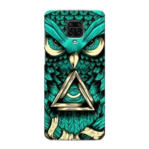 Чехол с птицами на Xiaomi Redmi Note 9 Pro (VPrint) (Сова с глазом)
