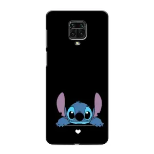 Чохол з принтом Стіч на Xiaomi Redmi Note 9 Pro (Стіч на чорному)