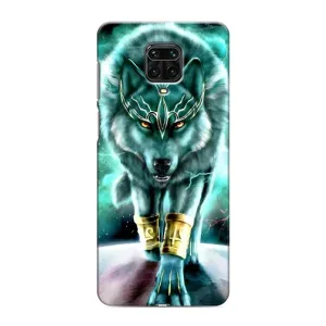 Захисні чохли для Шяомі Рідмі Ноут 9 Про (AlphaPrint) (ХІТ продаж) ВОВК (Яскравий вовк)