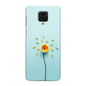 Чохли з квітами для Xiaomi Redmi Note 9 Pro (VPrint) (Жовта квітка)