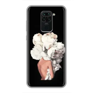 Чехлы (ART) Цветы на Xiaomi Redmi Note 9 (VPrint) (Білі квіти)