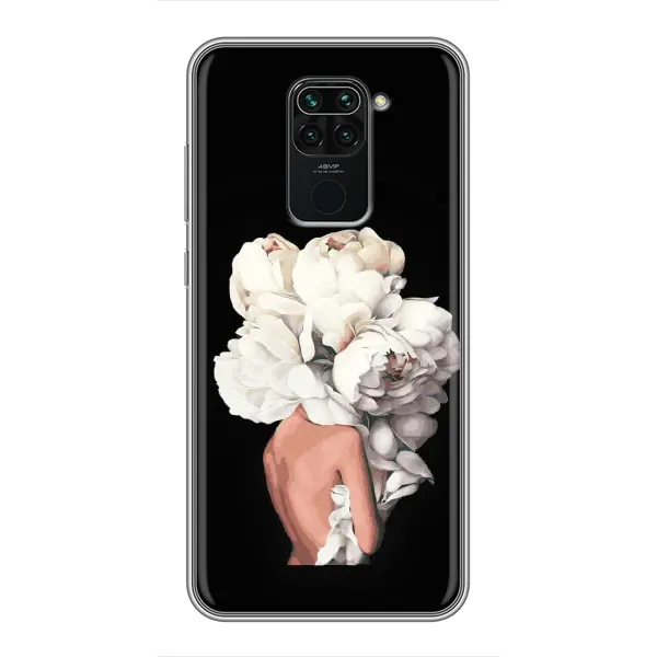 Чохол з принтом «Білі квіти» для Xiaomi Redmi Note 9
