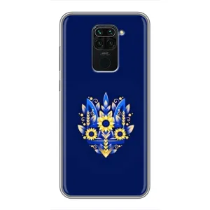 Чохли для Xiaomi Redmi Note 9 Укр. Символіка (AlphaPrint) (Квітковий Герб)