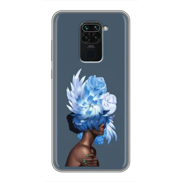 Чохол з принтом «Квіти на голові» для Xiaomi Redmi Note 9