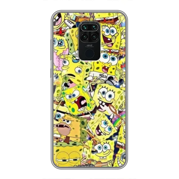 Чохол з принтом «Емоції Спан Боба» для Xiaomi Redmi Note 9 Чохол з принтом «Емоції Спан Боба» для Xiaomi Redmi Note 9