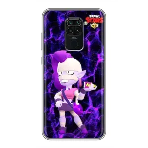 Чехлы Brawl Stars для Xiaomi Redmi Note 9 (AlphaPrint) (Емз Бравл Старс)