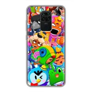 Чехлы Brawl Stars для Xiaomi Redmi Note 9 (AlphaPrint) (Герої Бравл Старс)