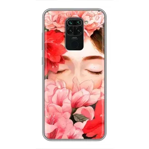 Чехлы (ART) Цветы на Xiaomi Redmi Note 9 (VPrint) (Очі в квітах)