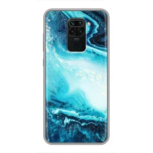 Мраморний чехол на Xiaomi Redmi Note 9 (VPrint) (Блакитний мрамор)