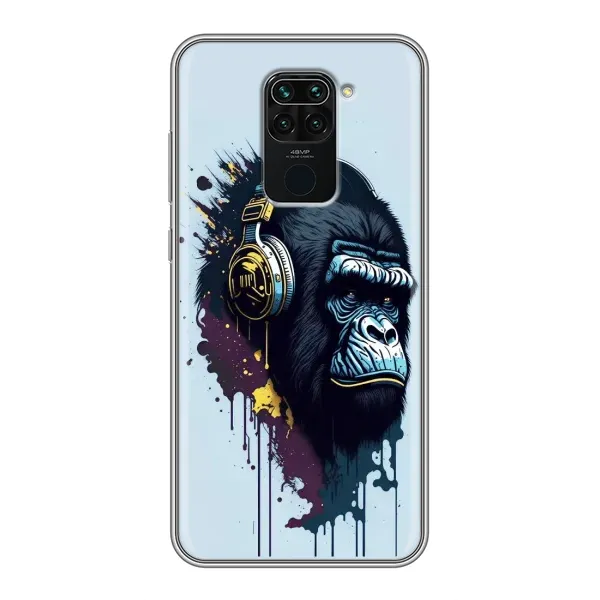 Чохол з принтом «Горила в навушниках» для Xiaomi Redmi Note 9