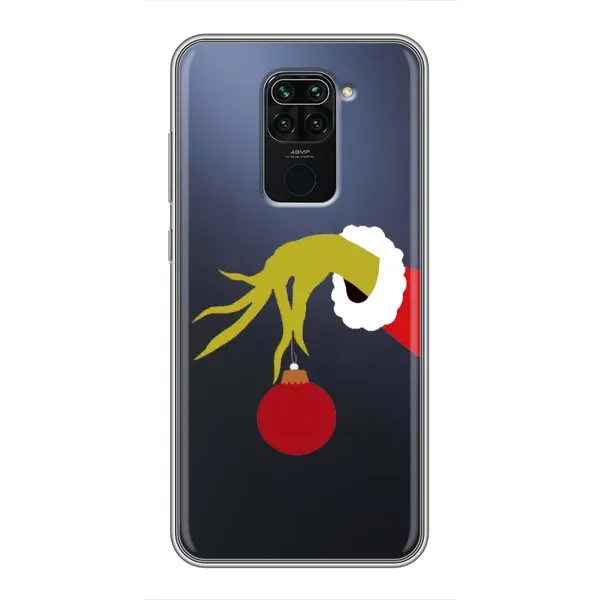 Чехол с принтом «Гринч с игрушкой» для Xiaomi Redmi Note 9