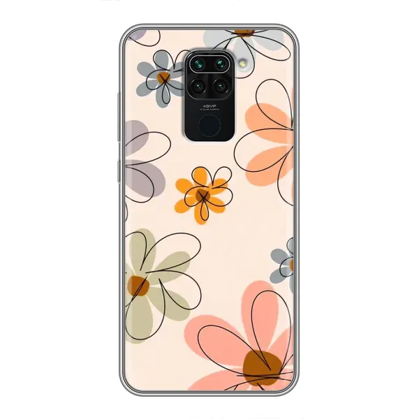 Чехол с принтом «Разноцветные цветы» для Xiaomi Redmi Note 9