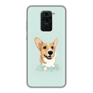Чохли з собаками для Xiaomi Redmi Note 9 (VPrint) (Коргі)