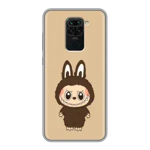 Чехол с Лабубу на Xiaomi Redmi Note 9 (Bored Ape в красном)