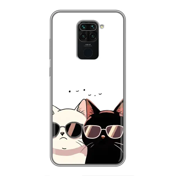 Чехол с принтом «Коты в очках» для Xiaomi Redmi Note 9 Чехол с принтом «Коты в очках» для Xiaomi Redmi Note 9