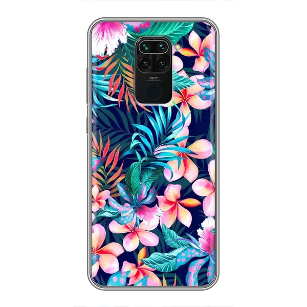Чехол с принтом «Красочные цветы» для Xiaomi Redmi Note 9