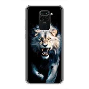 Чехол с картинкой «Хищники» для Xiaomi Redmi Note 9 (Лев в темноте)