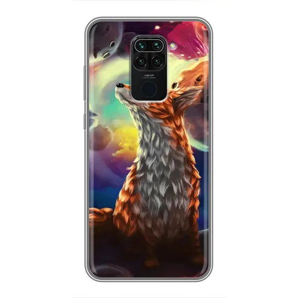 Чехол с принтом «Лисица в космосе» для Xiaomi Redmi Note 9