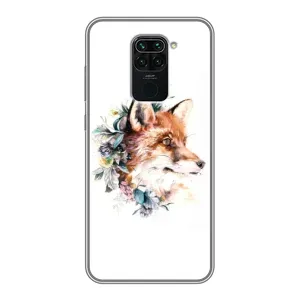Чохли з картинкою Лисичка для Xiaomi Redmi Note 9 (VPrint) (Лиса в квітах)