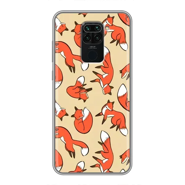 Чехол с принтом «Лисички» для Xiaomi Redmi Note 9