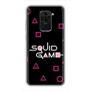 Чехол Гра в кальмара для Xiaomi Redmi Note 9 (Паттерн Игра кальмара)