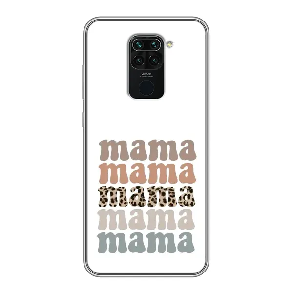 Чохол з принтом «Текстовий колаж мама» для Xiaomi Redmi Note 9