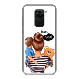 Чохол з друком для Xiaomi Redmi Note 9 - (Мама з дитинкою) (AlphaPrint) (Мама з синочком)