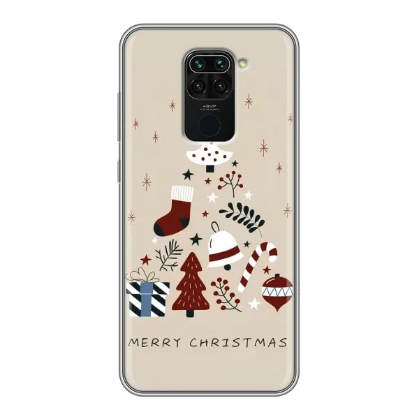 Чехол с принтом «Merry Christmas» для Xiaomi Redmi Note 9 Чехол с принтом «Merry Christmas» для Xiaomi Redmi Note 9