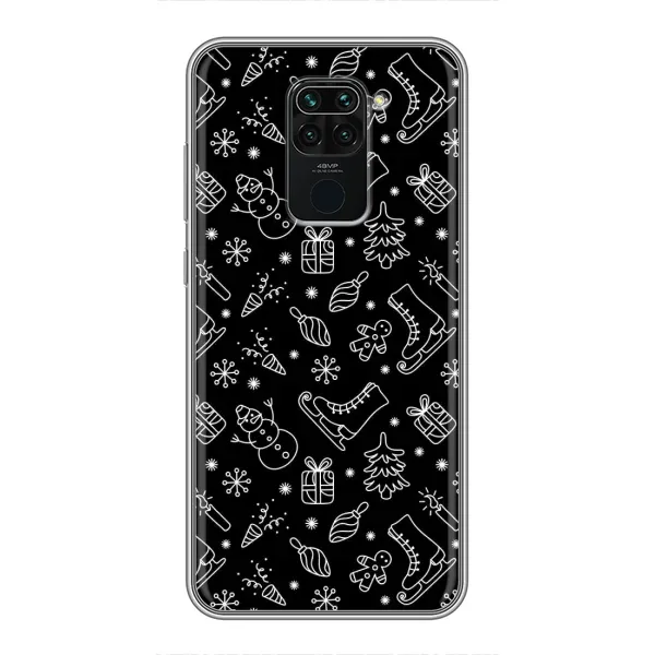 Чехол с принтом «Новогодний фон» для Xiaomi Redmi Note 9 Чехол с принтом «Новогодний фон» для Xiaomi Redmi Note 9
