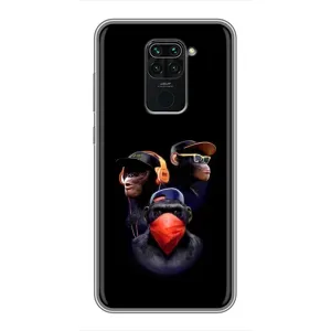 Чохол з Мавпами Xiaomi Redmi Note 9 - (AlphaPrint) (Три мавпи)