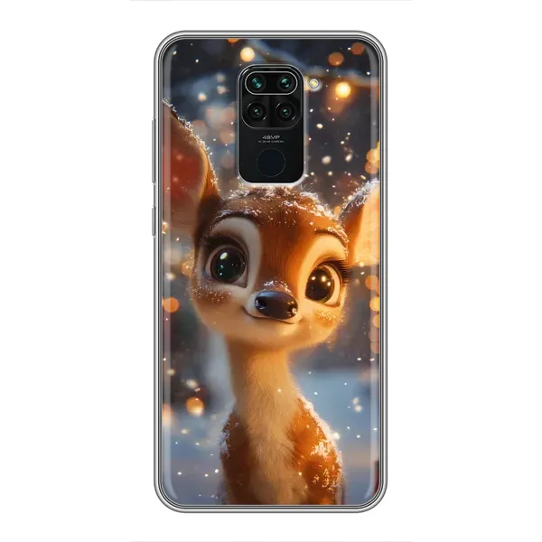 Чохол з принтом «Оленятко серед гірлянд» для Xiaomi Redmi Note 9