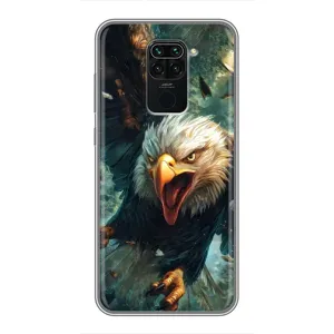 Чехол с картинкой «Хищники» для Xiaomi Redmi Note 9 (Орел в полете)