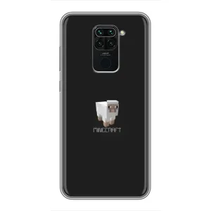 Чехол Майнкрафт на Xiaomi Redmi Note 9 (AlphaPrint) Minecraft (Овечка Майнкрафт)