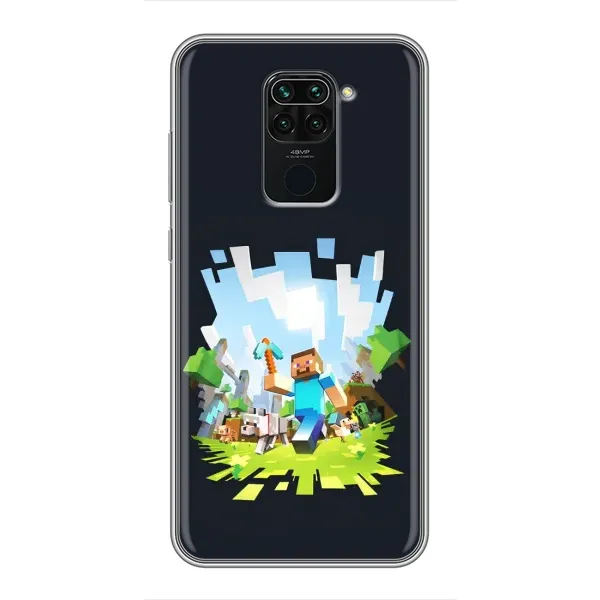 Чехол с принтом «персонажи Minecraft» для Xiaomi Redmi Note 9 Чехол с принтом «персонажи Minecraft» для Xiaomi Redmi Note 9