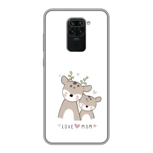 Чехлы для мамы на Xiaomi Redmi Note 9 (Оленята мама и малыш)