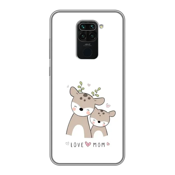 Чохол з принтом «Оленята мама і малюк» для Xiaomi Redmi Note 9