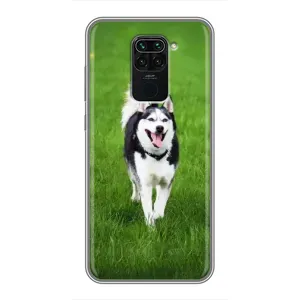 Чохол з Хаскі Xiaomi Redmi Note 9 - (AlphaPrint) (Радісний Хаскі)