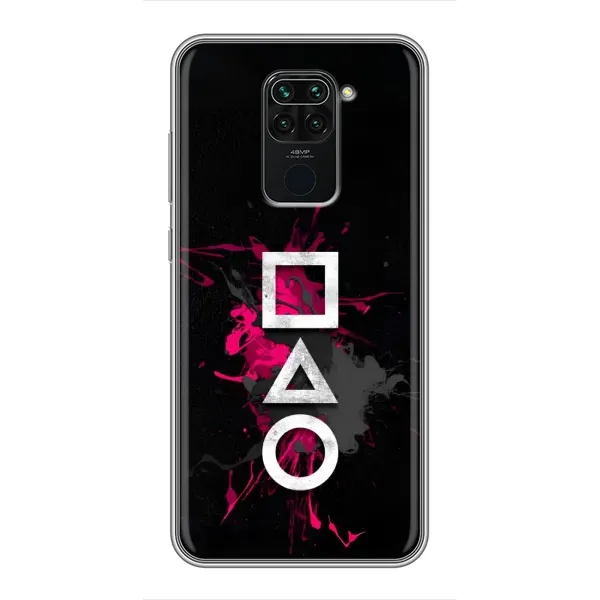 Чехол с принтом «Символы Игра кальмара» для Xiaomi Redmi Note 9 Чехол с принтом «Символы Игра кальмара» для Xiaomi Redmi Note 9