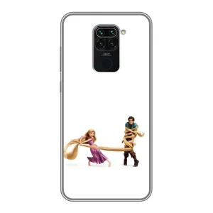 Чехол Рапунцель для Xiaomi Redmi Note 9 (Рапунцель и Флин)