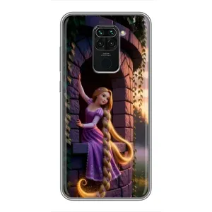 Чехол Рапунцель для Xiaomi Redmi Note 9 (Рапунцель на башне)