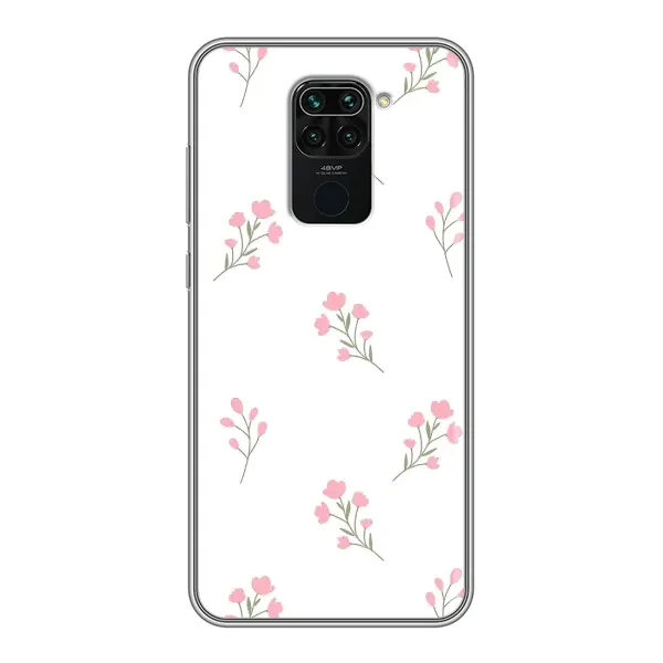 Чехол с принтом «Розовые цветы» для Xiaomi Redmi Note 9