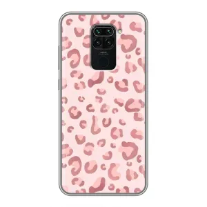 Чехол с розовым рисунком для Xiaomi Redmi Note 9 (Розовый леопард)