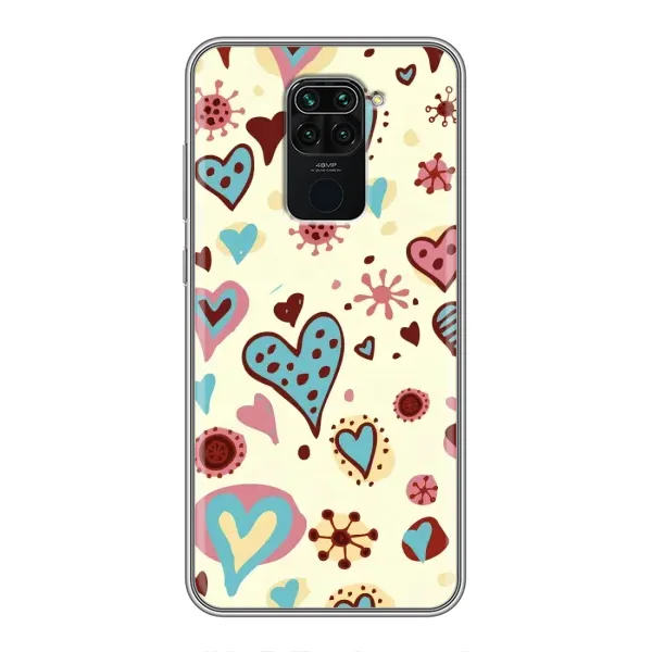 Чехол с принтом «Сердечки» для Xiaomi Redmi Note 9 Чехол с принтом «Сердечки» для Xiaomi Redmi Note 9