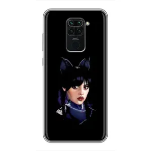 Чохли Венсдей на Xiaomi Redmi Note 9 Уенсдей (AlphaPrint) (серйозна Венздей)