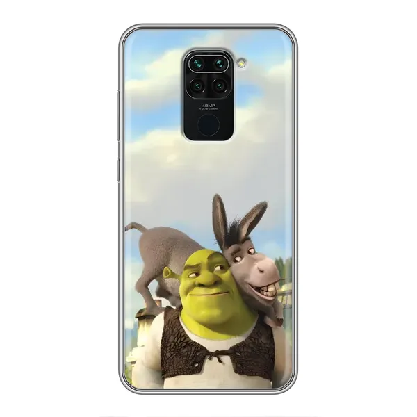 Чохол з принтом «Шрек та Осел» для Xiaomi Redmi Note 9