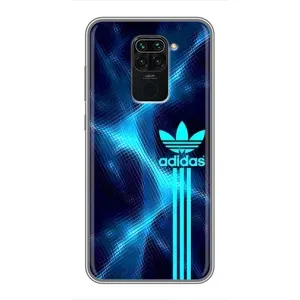 Чохли Адидас для Xiaomi Redmi Note 9 (AlphaPrint) (Синій Адідас)